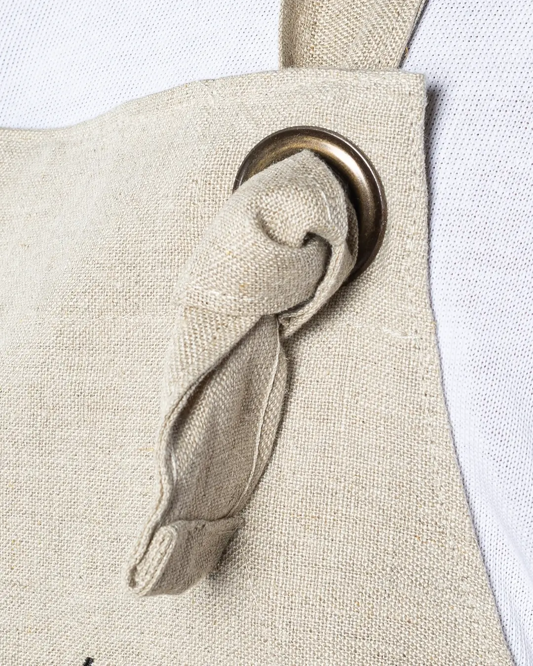Grembiule in lino con lacci regolabili