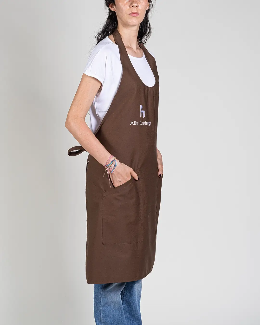 Grembiule nero per sommelier con tasche