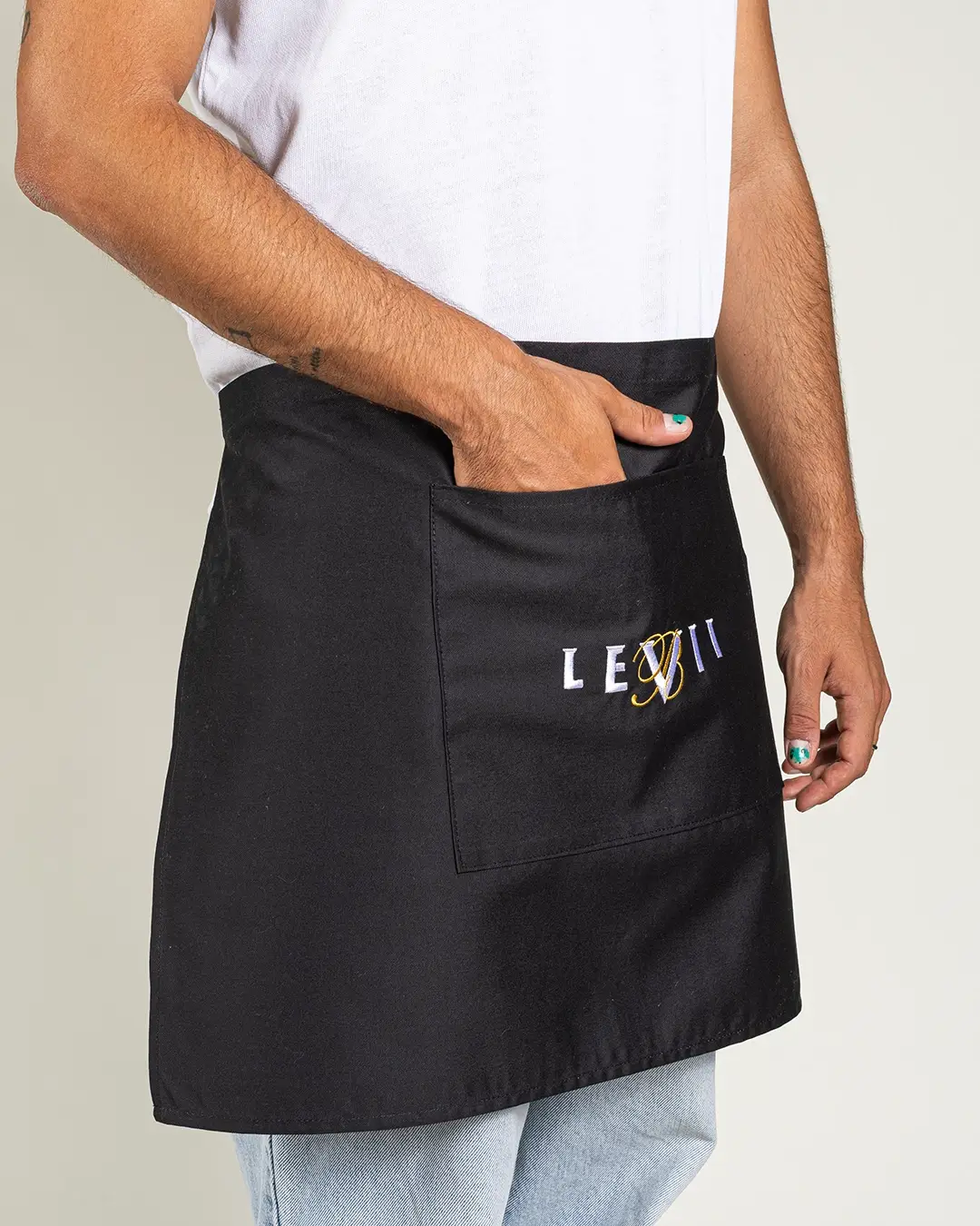 Grembiule corto per barista con tasche