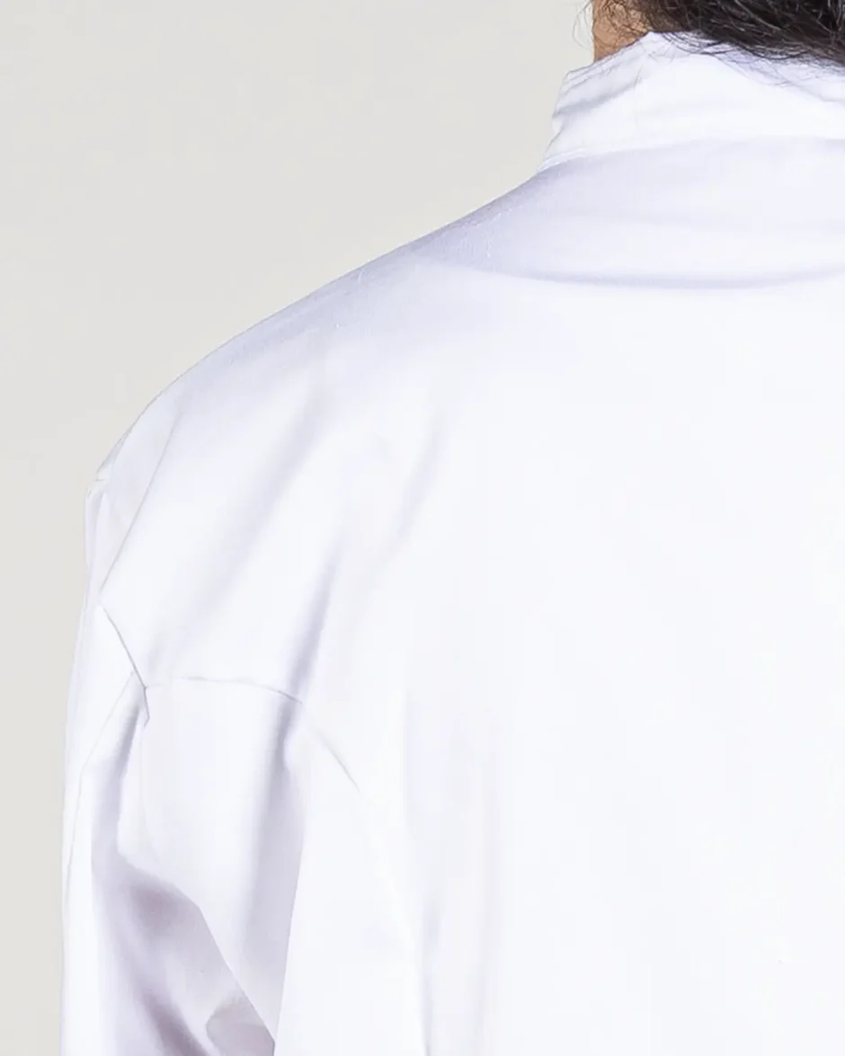 Giacca cuoco nera moderna con taglio unisex