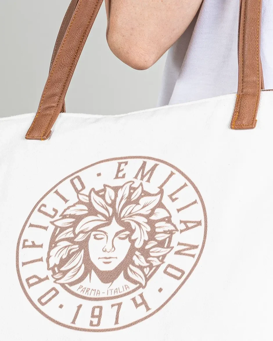 Borsa da spiaggia elegante con manici effetto pelle