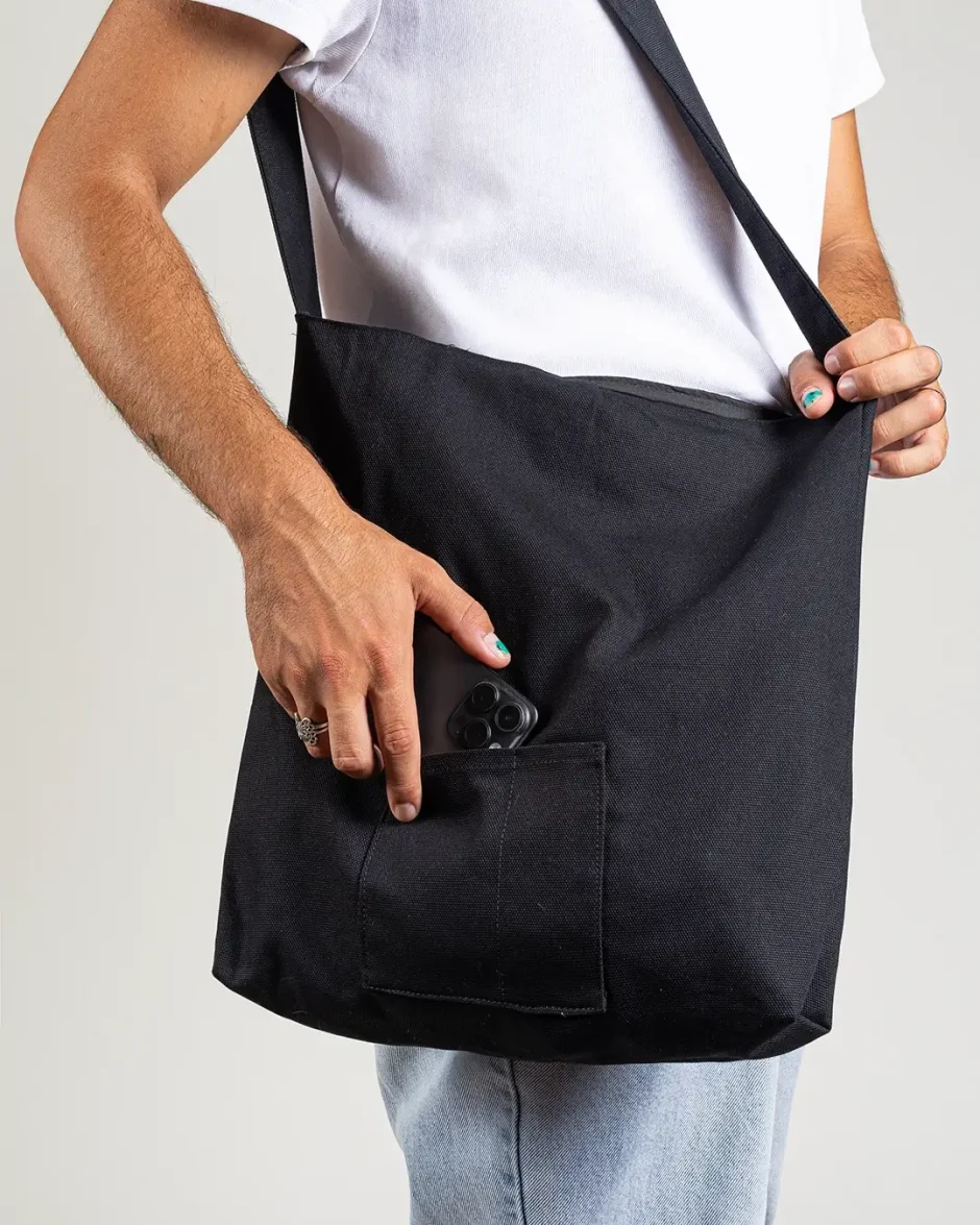 Borsa promozionale con tracolla e logo personalizzato
