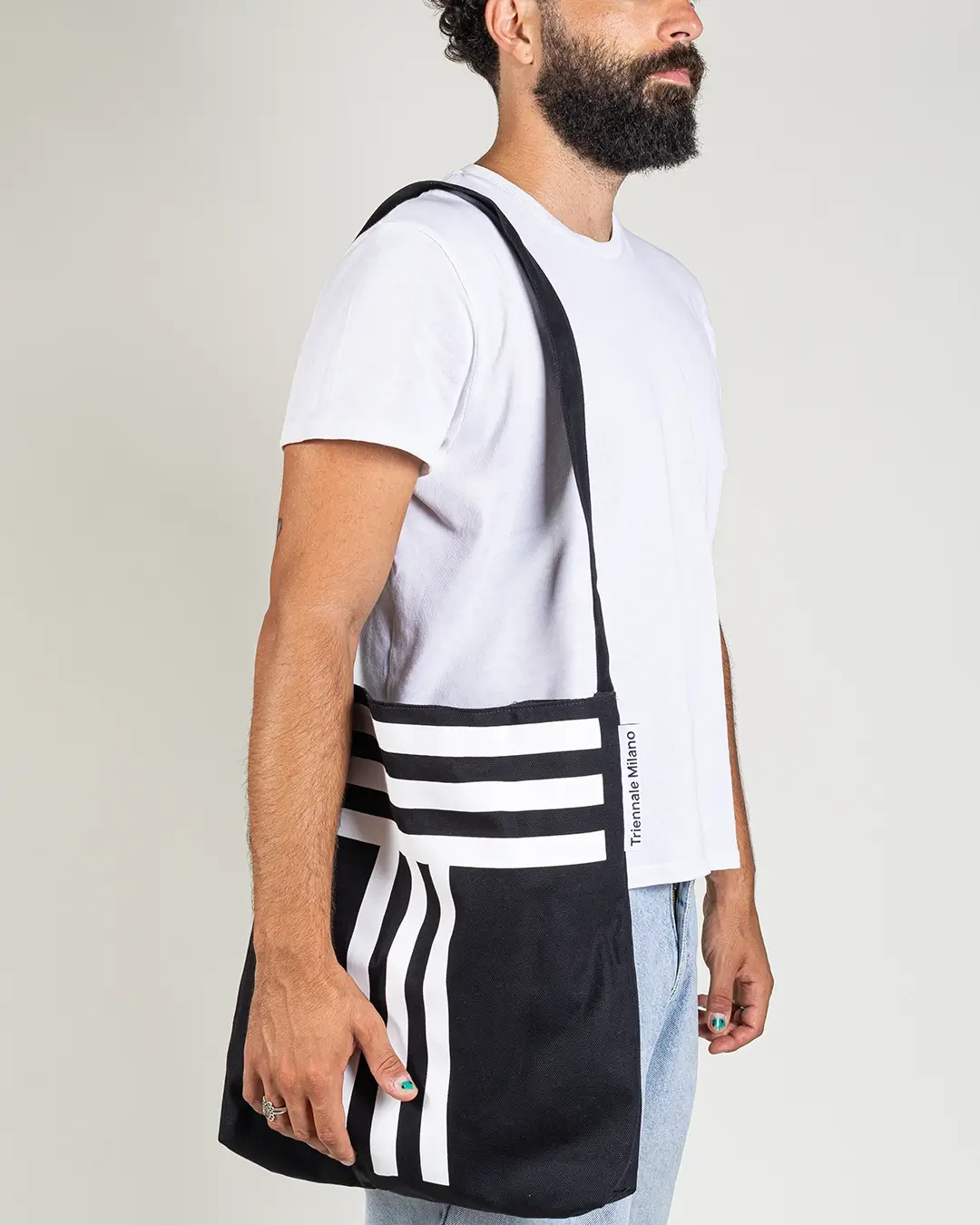 Borsa messenger con tasche e grafica personalizzata