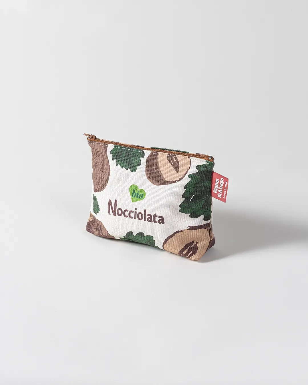 Pochette personalizzata con zip e logo stampato