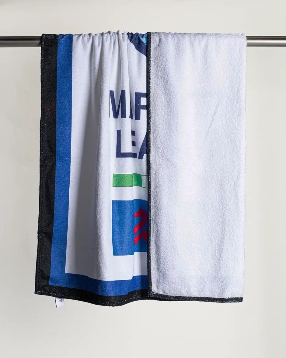 Telo mare in spugna di policotone personalizzato con logo