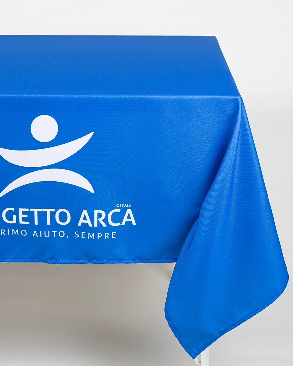 Tovaglia personalizzata per stand e fiere aziendali